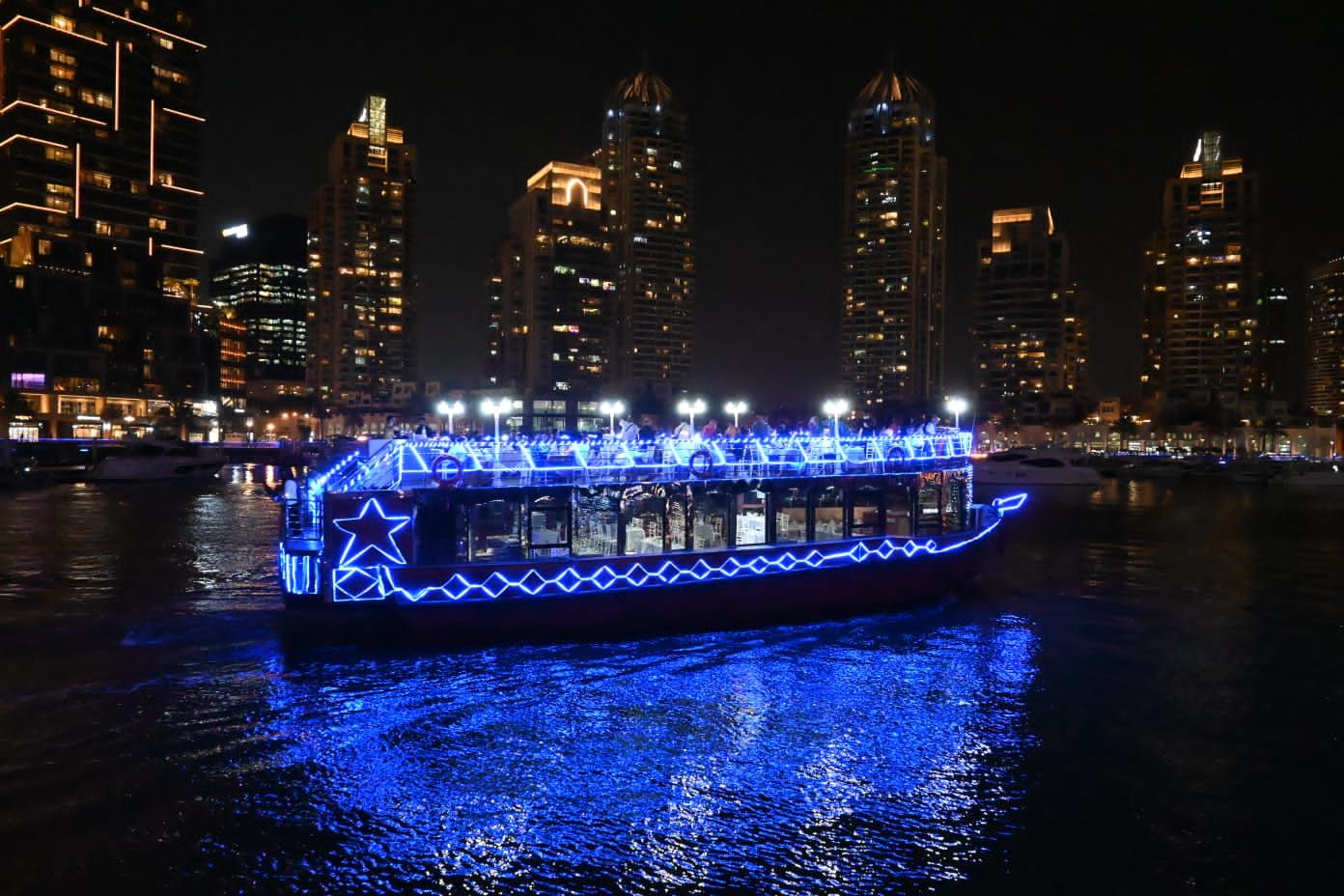 Dubai Marina Dinner Buffet on Dhow Cruise - Child (AED85), Adult (AED89)